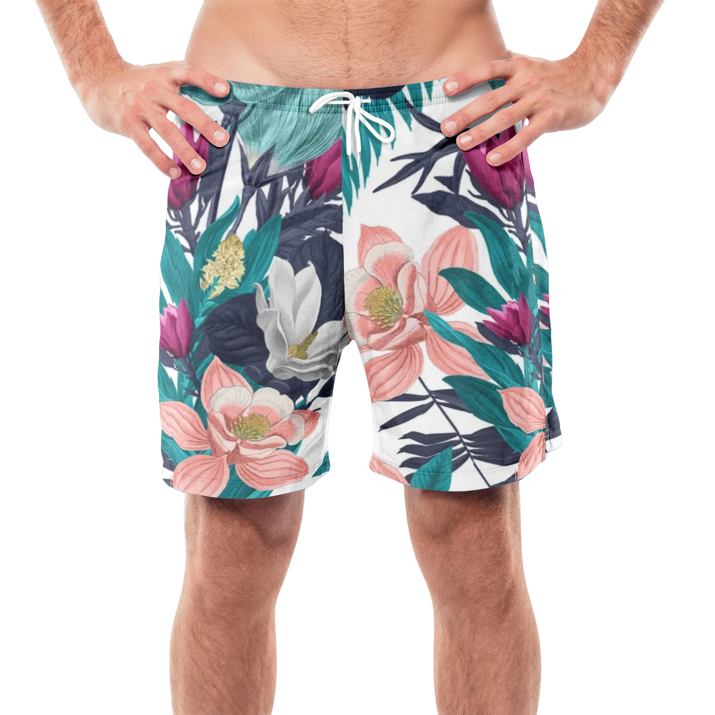 Warm Floral Beach Shorts