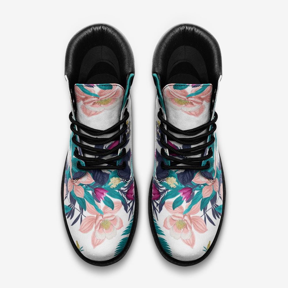 Warm Floral Casual Leather Lightweight boots