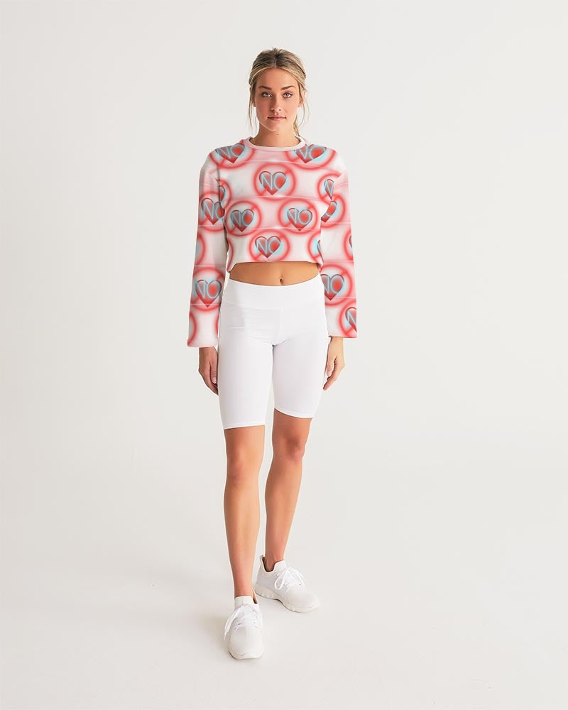 No love 2 Women's Cropped Sweatshirt