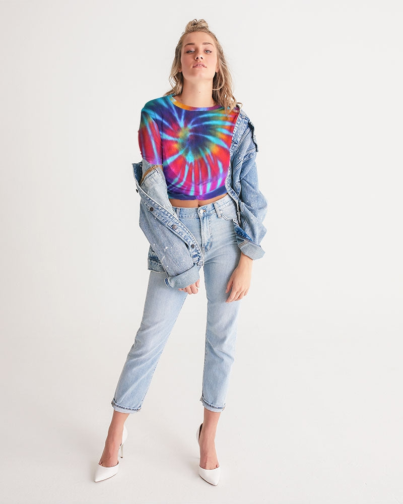 Tye Dye Women's Twist-Front Cropped Tee
