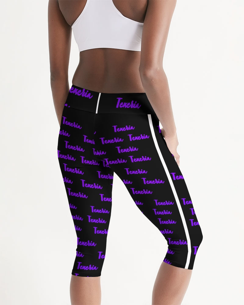 Texeria Monogram purple Women's Mid-Rise Capri