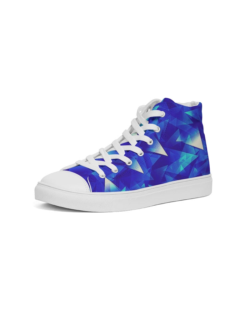 Crystal Blue Men's Hightop Canvas Shoe