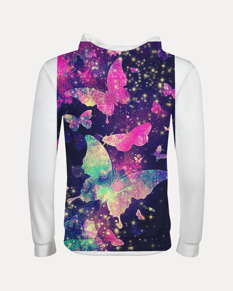 Neon butterfly kids Kids Hoodie