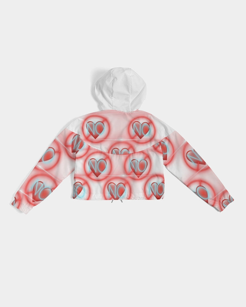 No love 2 Women's Cropped Windbreaker