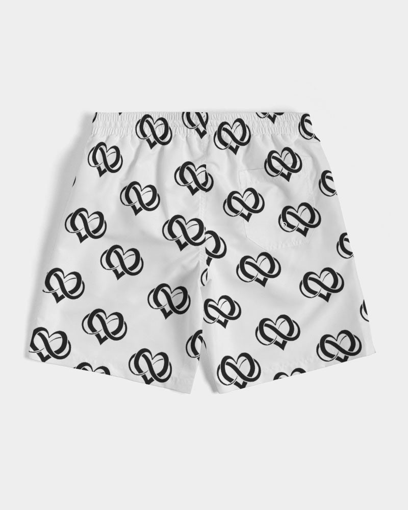 Poly Love White Men's Swim Trunk