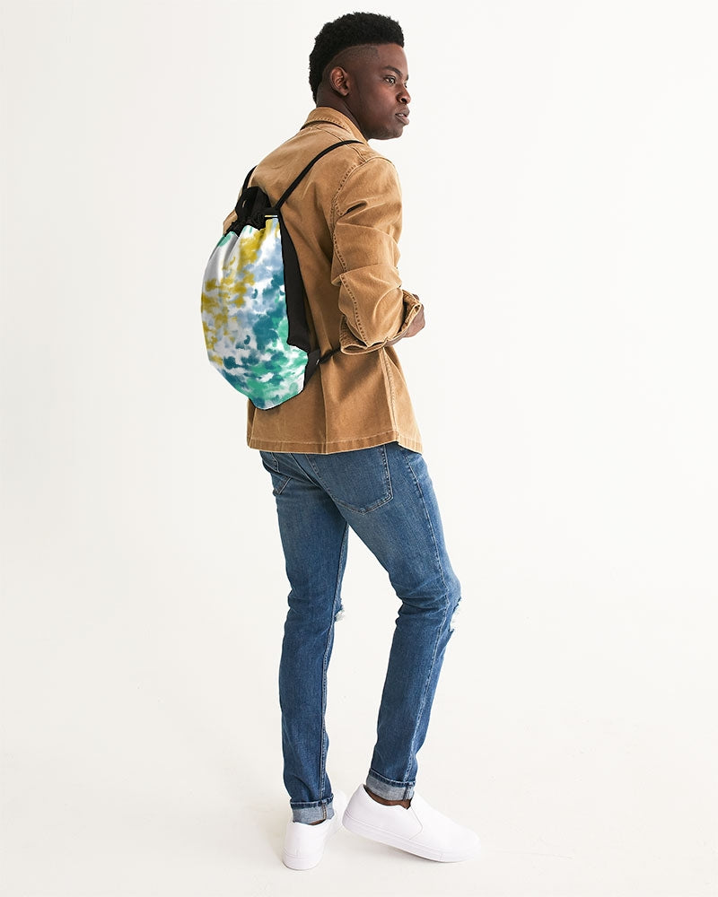 Watercolor Canvas Drawstring Bag