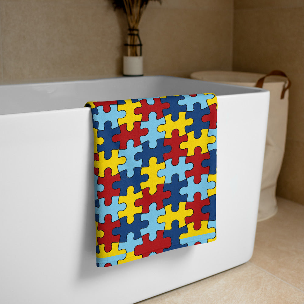 Autism Awareness Beach Towel
