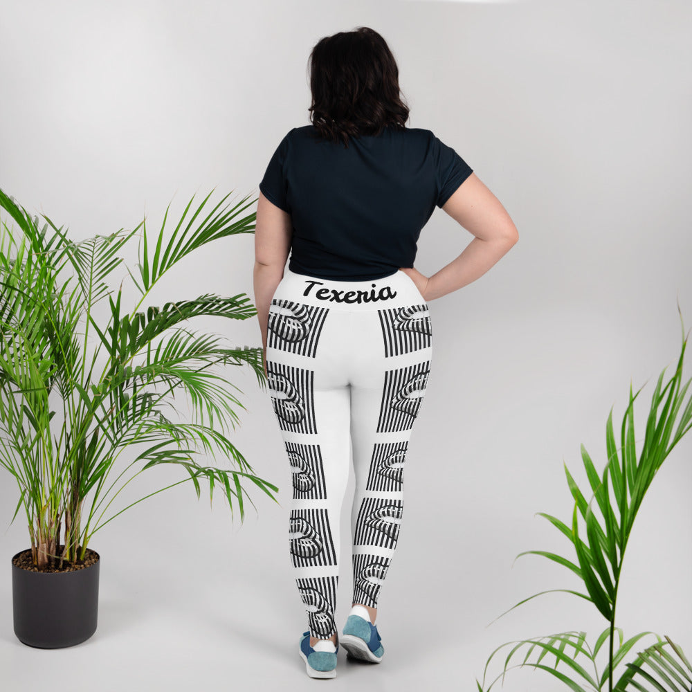 Pin Stripe Lips Plus Size Leggings