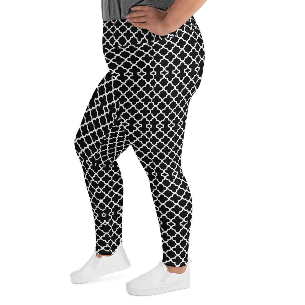 Quatrefoil plus Size Leggings