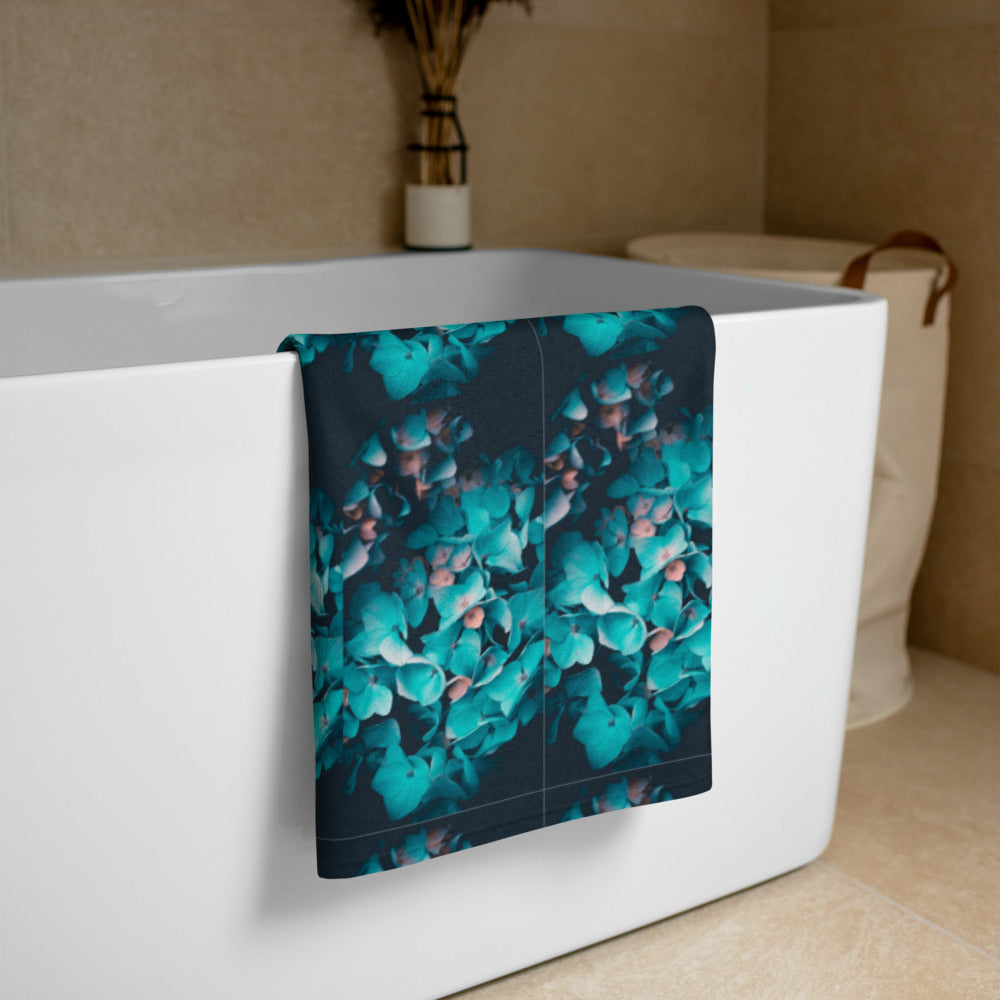 Teal Floral Towel