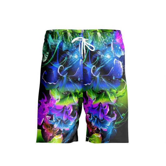 Neon Floral Beach Shorts
