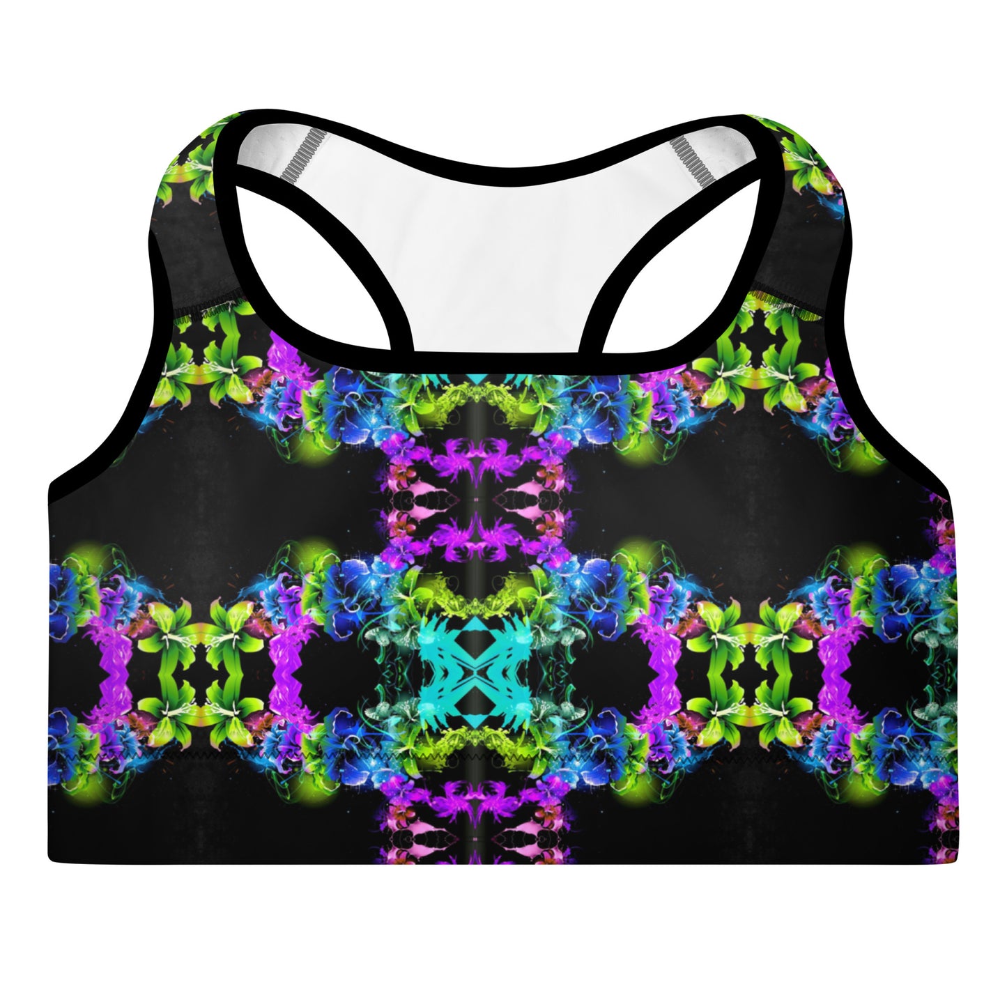 Neon Floral Sports Bra