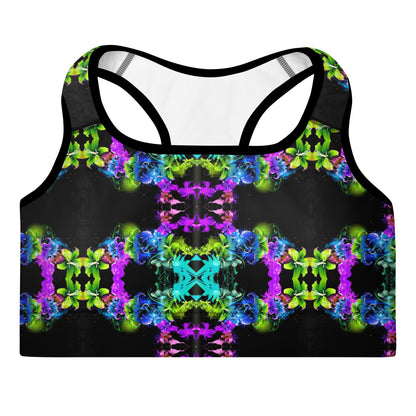 Neon Floral Sports Bra