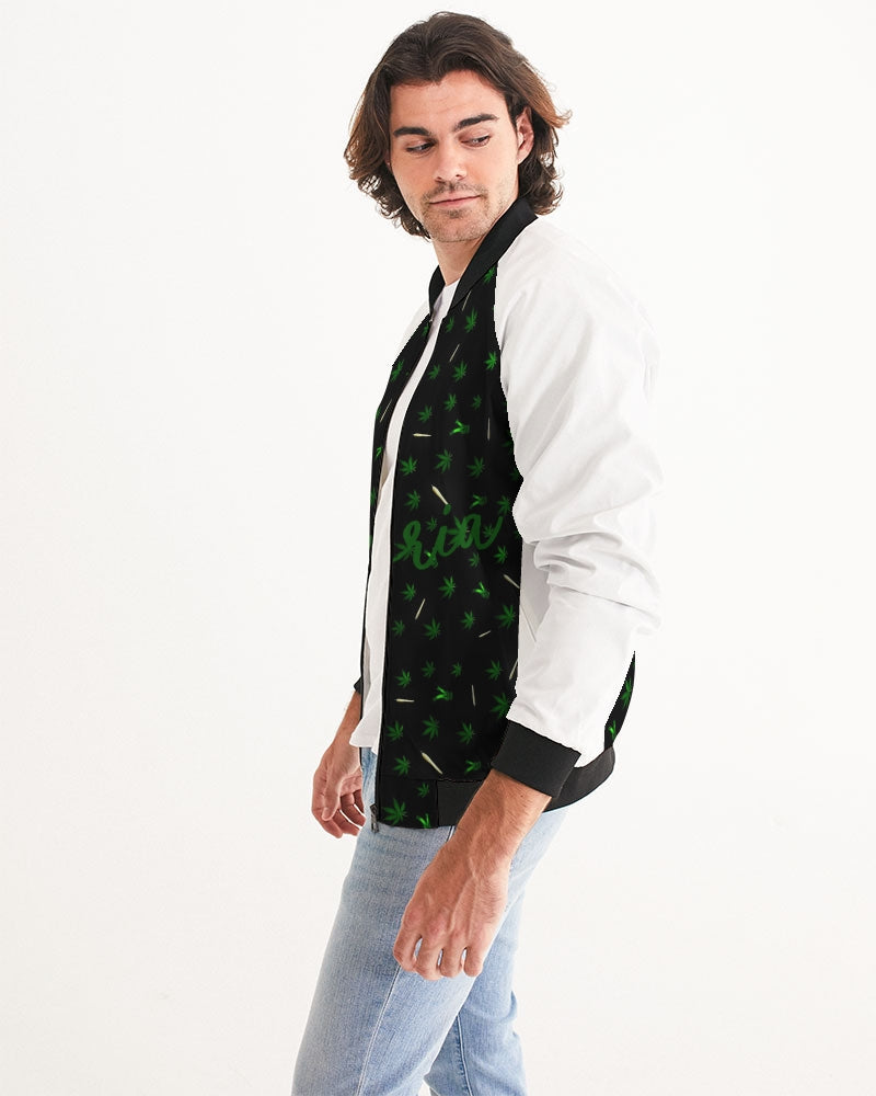 Hemp Leaves Men's Bomber Jacket