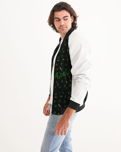 Hemp Leaves Men's Bomber Jacket