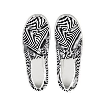 Optical illusion Slip-On Canvas Shoe