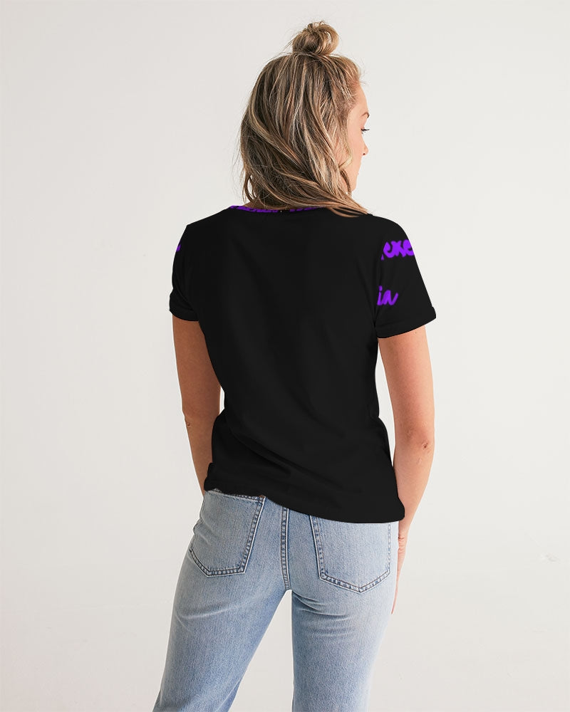 Texeria Monogram purple Women's V-Neck Tee