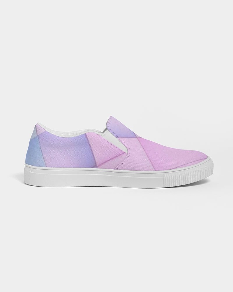 Pastel diamonds Women's Slip-On Canvas Shoe