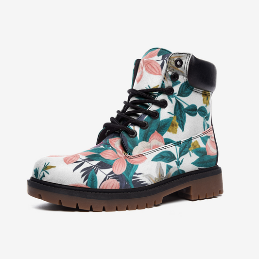 Warm Floral Casual Leather Lightweight boots