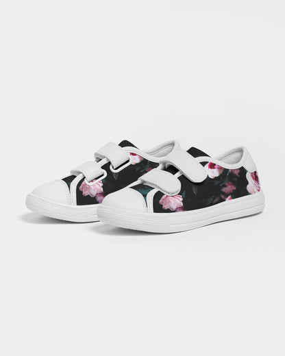 Dark Floral Kids Velcro Sneaker