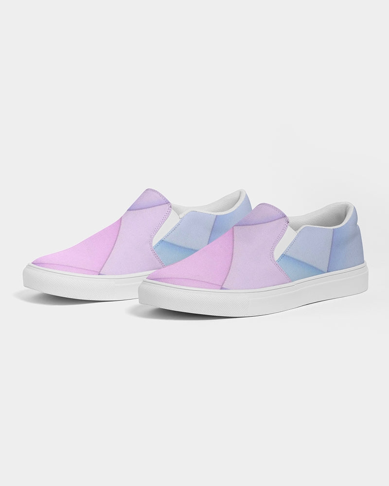 Pastel diamonds Women's Slip-On Canvas Shoe