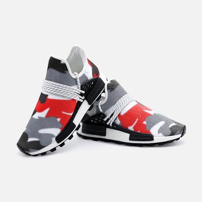 Red Camo Unisex Lightweight Sneakers