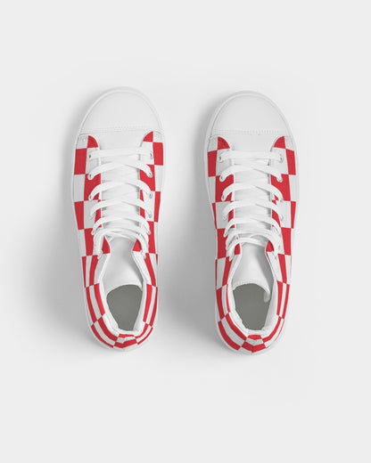 checkered Men's Hightop Canvas Shoe