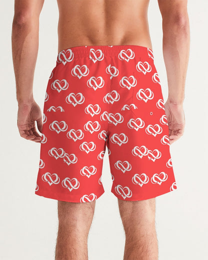 Poly Love Red Men's Swim Trunk