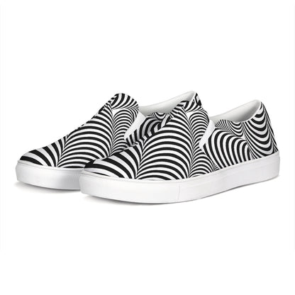 Optical illusion Slip-On Canvas Shoe