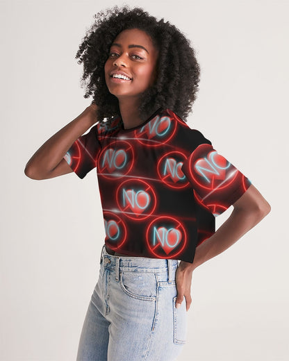No love 3 Women's Lounge Cropped Tee