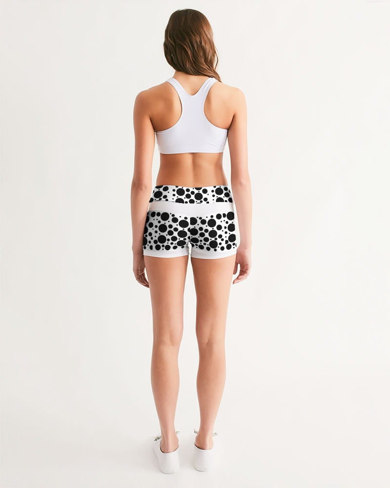 Dots Women's Mid-Rise Yoga Shorts