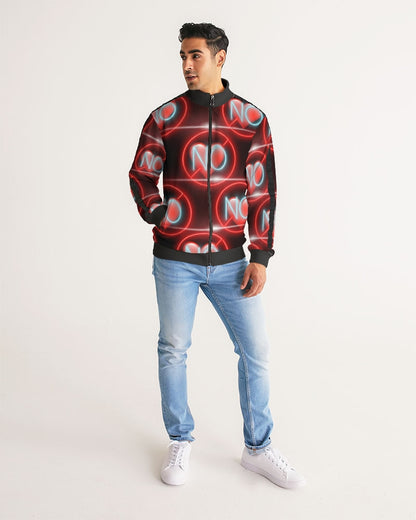 No love 3 Men's Stripe-Sleeve Track Jacket