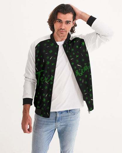 Hemp Leaves Men's Bomber Jacket