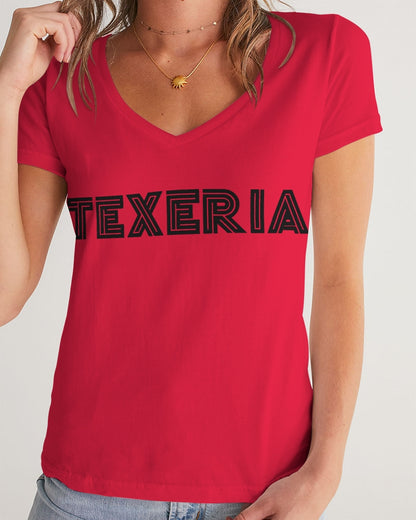 Candy Apple Red Women's V-Neck Tee