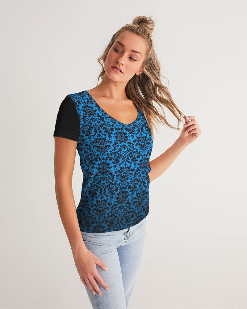 chandelier blue Women's V-Neck Tee