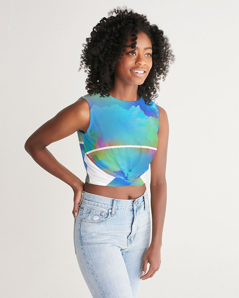 Color clouds Women's Twist-Front Tank