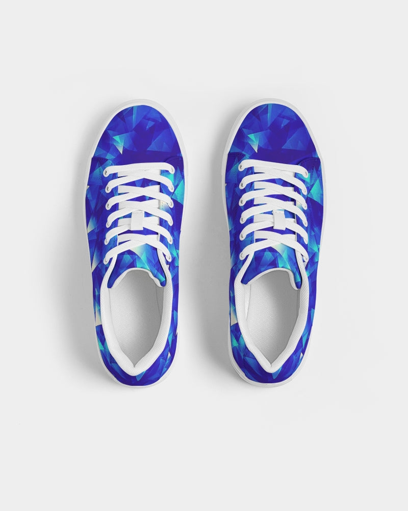 Crystal Blue Men's Faux-Leather Sneaker