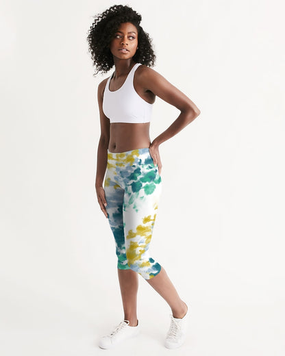 Watercolor Women's Mid-Rise Capri