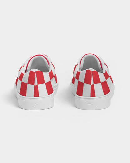 checkered Women's Lace Up Canvas Shoe