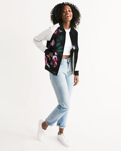 Dark Floral Women's Bomber Jacket