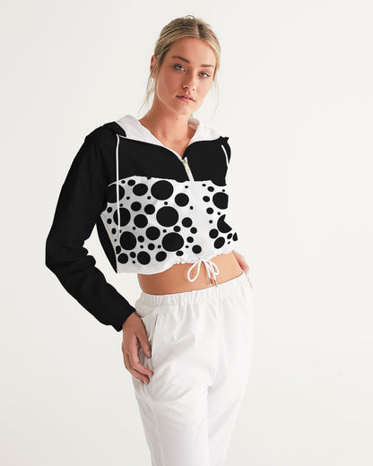 Dots Women's Cropped Windbreaker