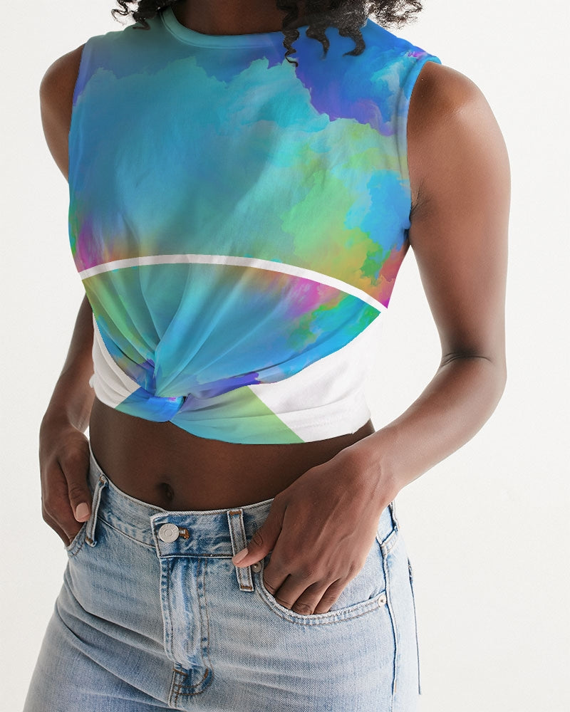 Color clouds Women's Twist-Front Tank