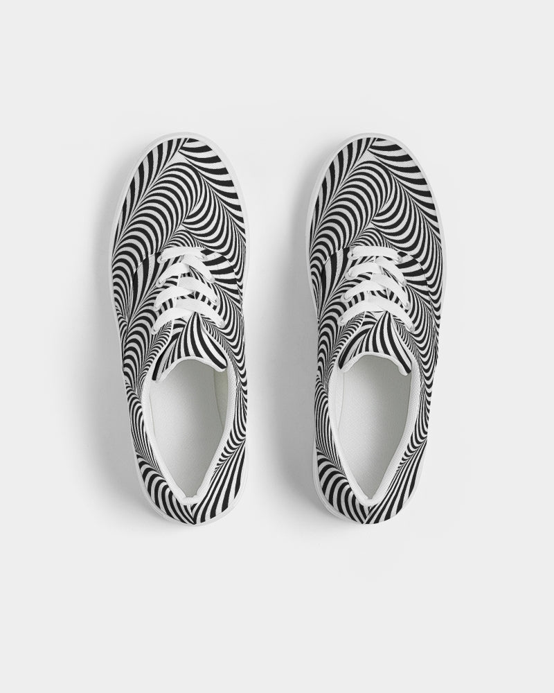 Optical illusion Women's Lace Up Canvas Shoe