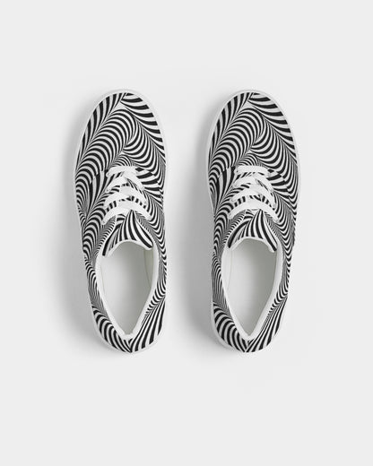 Optical illusion Women's Lace Up Canvas Shoe
