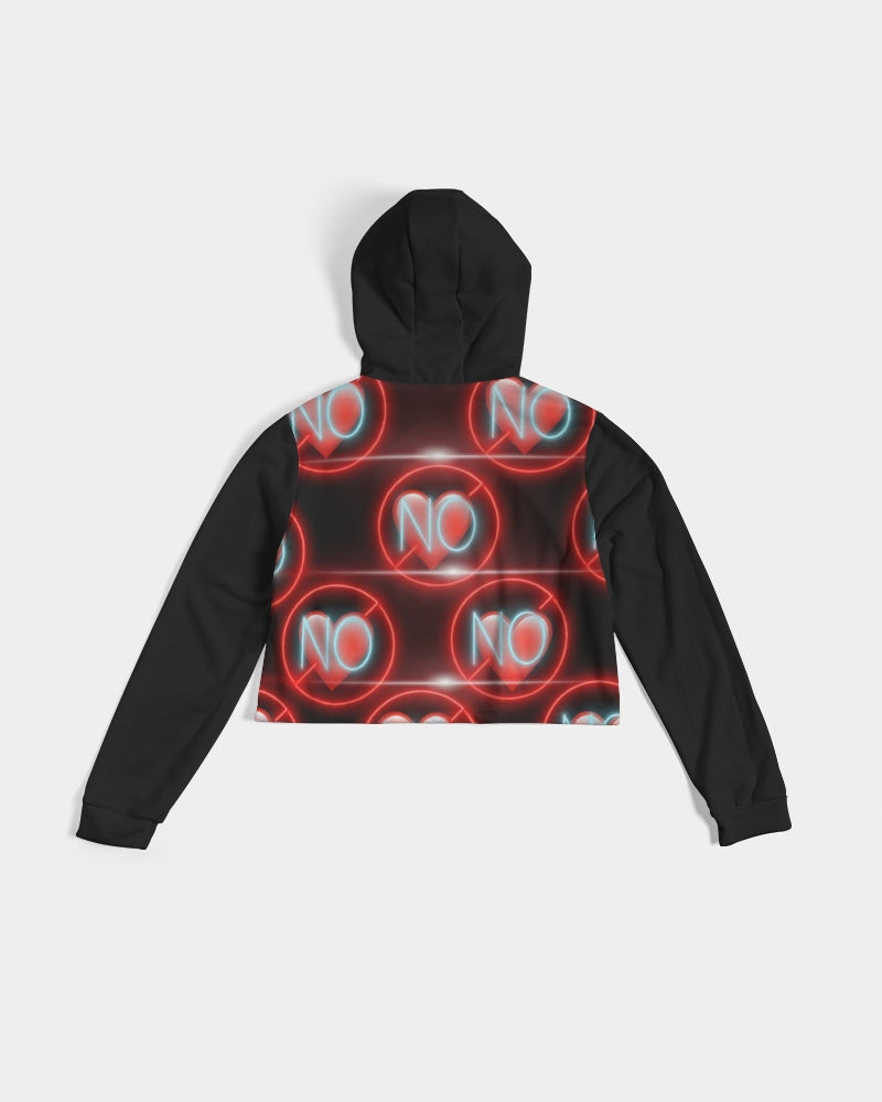 No love 3 Women's Cropped Hoodie