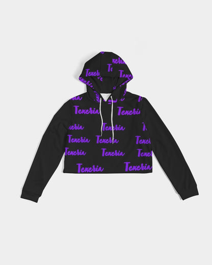 Texeria Monogram purple Women's Cropped Hoodie