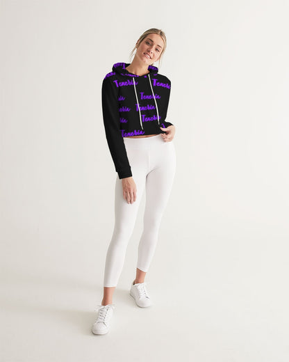 Texeria Monogram purple Women's Cropped Hoodie