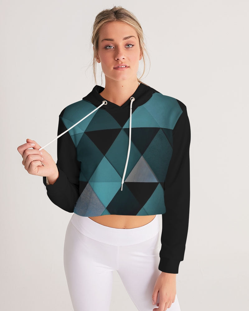 Triangle Women's Cropped Hoodie