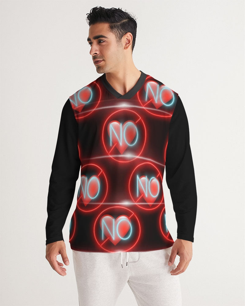 No love 3 Men's Long Sleeve Sports Jersey
