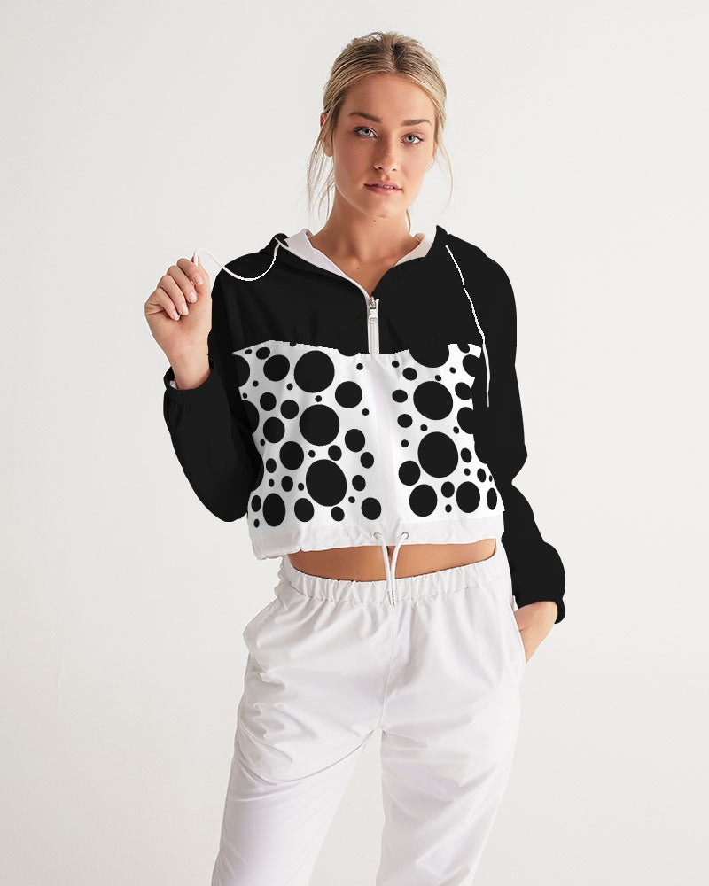 Dots Women's Cropped Windbreaker
